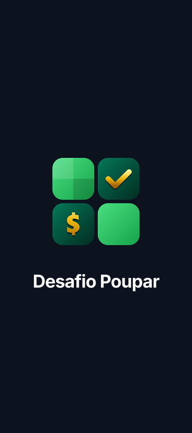 Tela do app Desafio Poupar